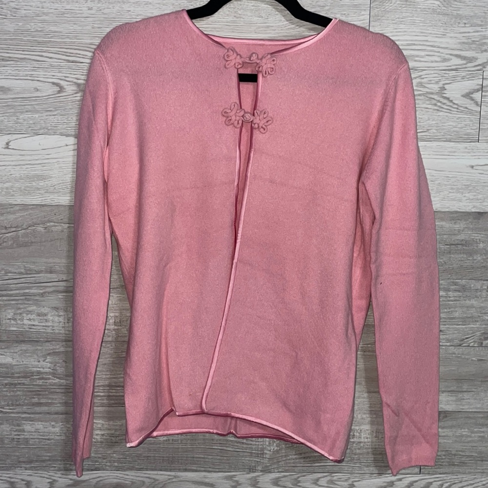 Dawson-Forte Pink Rose Cardigan Sweater